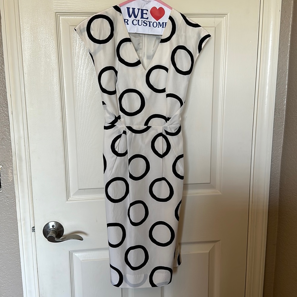 Banana Republic White & black dress size 2